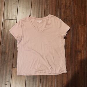Quince Blush V-Neck Tee